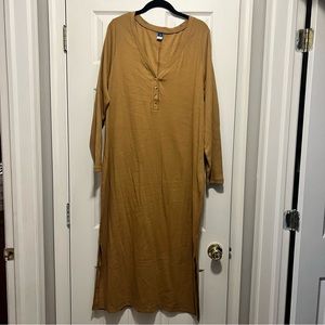 Old Navy Long Sleeve Rib Knit Midi Dress XXL